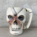 画像1: VINTAGE SKULL TIKI MUG ヴィンテージ スカル ドクロ マグカップ / 陶器製 骸骨 輸出用 日本製 (1)