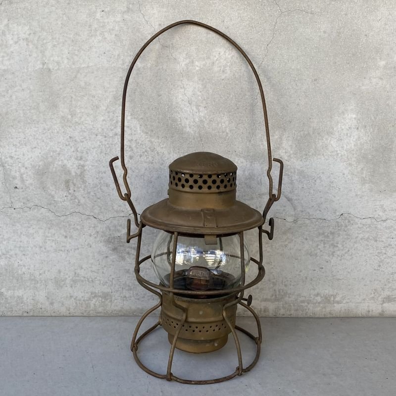 画像1: VINTAGE ANTIQUE ADLAKE KERO RAILROAD LANTERN ヴィンテージ アンティーク アドレイク レイルロード ランタン オイルランプ アメリカ / サンタフェ鉄道 キャンプ アウトドア USA (17)