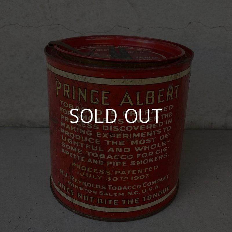 画像2: VINTAGE ANTIQUE PRINCE ALBERT TOBACCO TIN CAN ヴィンテージ アンティーク 煙草 ティン 缶 アメリカ / アドバタイジング たばこ入れ 小物入れ 収納 雑貨 USA (5)