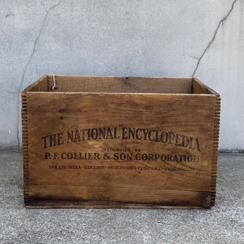 画像2: VINTAGE ANTIQUE WOOD CRATE WOODEN BOX ヴィンテージ アンティーク ウッドボックス 木箱 / コレクタブル 収納 ケース ガレージ ガーデニング 百科事典 店舗什器 アメリカ USA 