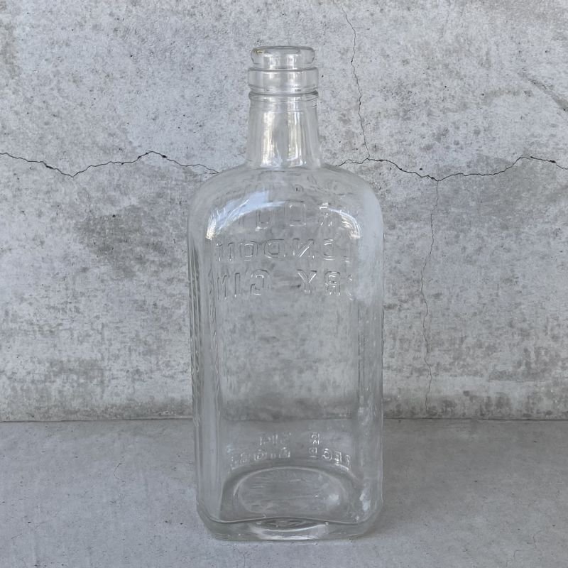 画像2: VINTAGE ANTIQUE DRY GIN BOTTLE ヴィンテージ アンティーク ガラス瓶 ボトル  /  ガラス ディスプレイ インテリア ロンドンドライジン BAR アメリカ USA