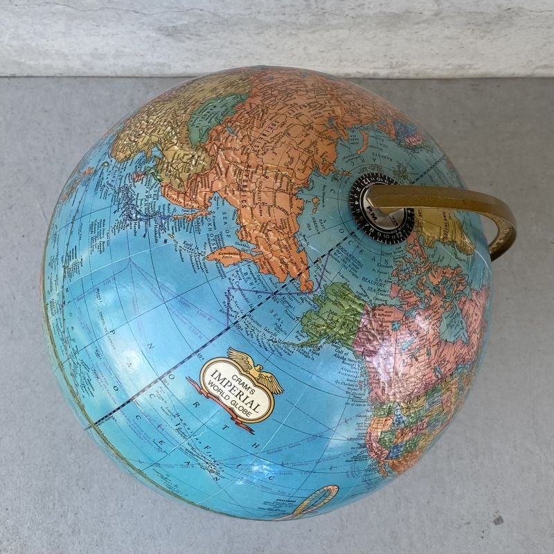 vintage antique cram s imperial world globe ヴィンテージ アンティーク 地球儀 コレクタブル