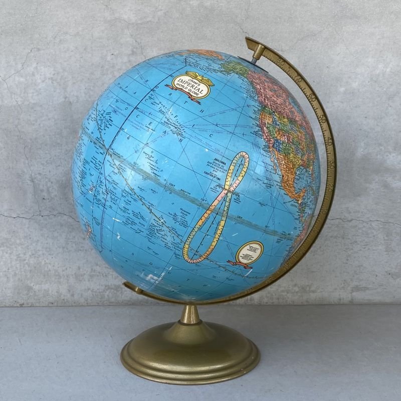 画像1: VINTAGE ANTIQUE CRAM'S IMPERIAL WORLD GLOBE ヴィンテージ アンティーク 地球儀 / コレクタブル 地図 インテリア 店舗什器 アメリカ USA (1)