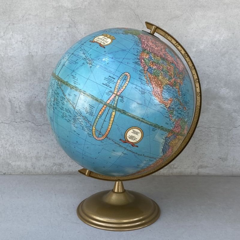 画像1: VINTAGE ANTIQUE CRAM'S IMPERIAL WORLD GLOBE ヴィンテージ アンティーク 地球儀 / コレクタブル 地図 インテリア 店舗什器 アメリカ USA (2)