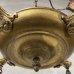 画像2: VINTAGE ANTIQUE ヴィンテージ アンティーク シャンデリア 吊り下げライト / 4灯 ライト シーリングライト ブラス 真鍮 天井照明 店舗什器 アメリカ USA   (2)