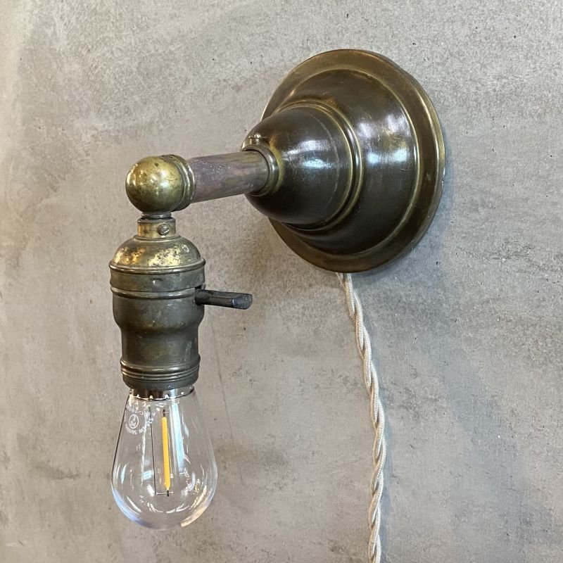 画像1: VINTAGE ANTIQUE LAMP LIGHT WALL LAMP ヴィンテージ アンティーク ライト ウォールランプ 壁付け照明 ブラケットランプ / ランプ 真鍮 店舗什器 アメリカ USA 13