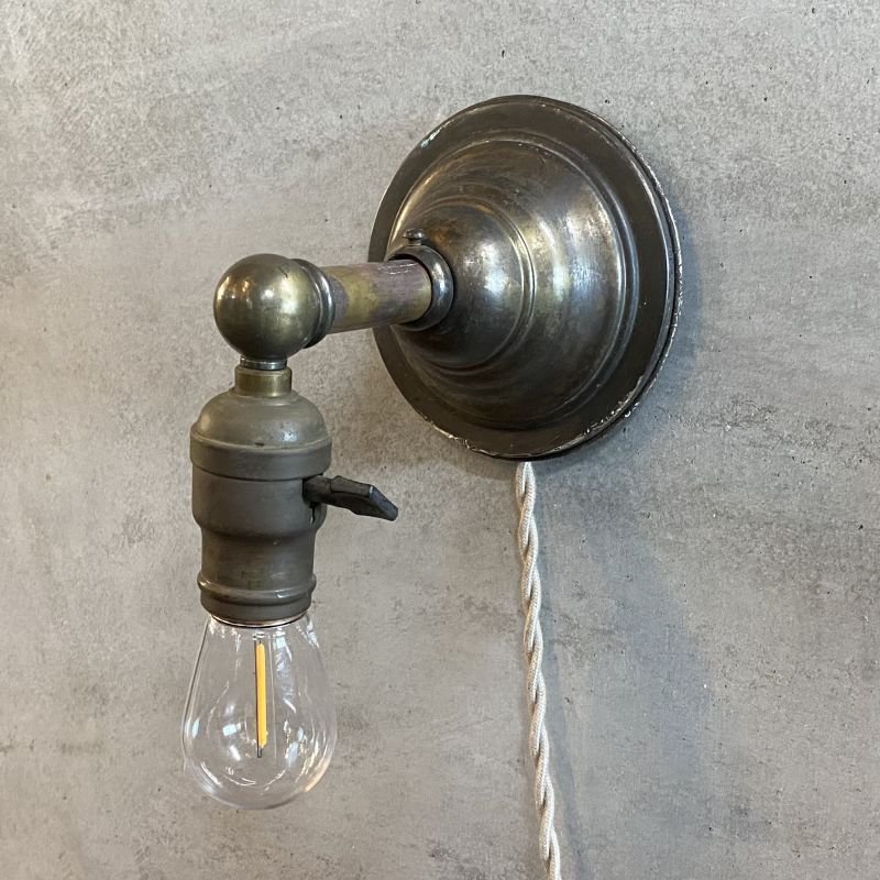 画像1: VINTAGE ANTIQUE LAMP LIGHT WALL LAMP ヴィンテージ アンティーク ライト ウォールランプ 壁付け照明 ブラケットランプ / ランプ G.E 真鍮 店舗什器 アメリカ USA 14