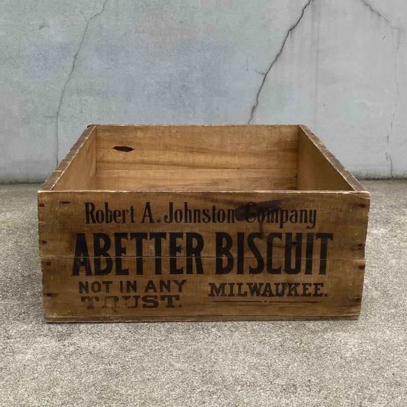 画像2: VINTAGE ANTIQUE WOOD CRATE WOODEN BOX ヴィンテージ アンティーク ウッドボックス 木箱 / コレクタブル 収納 ケース ガレージ ガーデニング ROBERT A.JOHNSTON CO. 店舗什器 アメリカ USA 