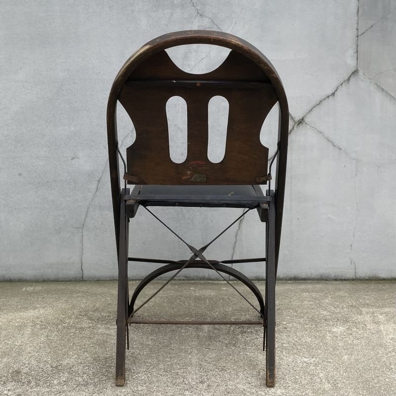 画像2: VINTAGE ANTIQUE SOLID KUMFORT FOLDING CHAIR ヴィンテージ アンティーク フォールディングチェア 折り畳み椅子 / インダストリアル ウッド 木製 家具 店舗 什器 アメリカ