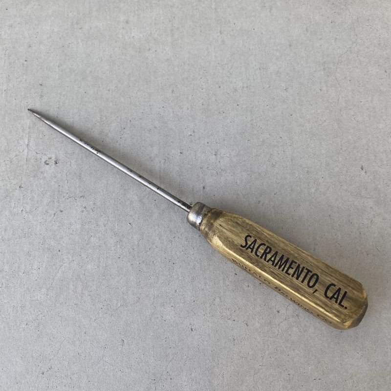 画像1: VINTAGE ANTIQUE ICEPICK ヴィンテージ アンティーク アイスピック 氷割り / オブジェ ディスプレイ インテリア ウッド 木製 バー BAR アメリカ (3)