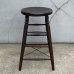 画像3: VINTAGE ANTIQUE STOOL CHAIR ヴィンテージ アンティーク スツール チェア 椅子 / インダストリアル ウッド 木製 家具 店舗 什器 アメリカ