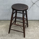 VINTAGE ANTIQUE STOOL CHAIR ヴィンテージ アンティーク スツール チェア 椅子 / インダストリアル ウッド 木製 家具 店舗 什器 アメリカ