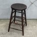 画像1: VINTAGE ANTIQUE STOOL CHAIR ヴィンテージ アンティーク スツール チェア 椅子 / インダストリアル ウッド 木製 家具 店舗 什器 アメリカ (1)