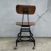 画像3: VINTAGE ANTIQUE TOLEDO CHAIR ヴィンテージ アンティーク トレド ドラフティングチェア 椅子 / インダストリアル ウッド アイアン 家具 木製 鉄 店舗 什器 UHL アメリカ (2)