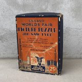 VINTAGE ANTIQUE CHICAGO WORLD'S FAIR PUZZLE 1933 ヴィンテージ アンティーク シカゴ万国博覧会 パズル / アドバタイジング コレクタブル ディスプレイ オブジェ 箱 アメリカ USA