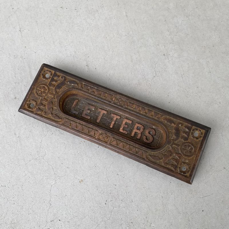 画像1: VINTAGE ANTIQUE LETTER SLOT ヴィンテージ アンティーク メールボックス レタースロット 郵便ポスト 郵便受け / ドアパーツ 建具 店舗什器 アメリカ USA (2)