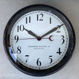 VINTAGE ANTIQUE WALL CLOCK STROMBERG ELECTRIC CO. ヴィンテージ アンティーク ウォールクロック 壁掛け時計 / インダストリアル コレクタブル スクールクロック ブラック 黒色 店舗什器 アメリカ USA