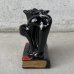 画像4: VINTAGE ANTIQUE CERAMIC PEN HOLDER BLACK CAT ヴィンテージ アンティーク セラミック ペンホルダー 黒猫 / コレクタブル オブジェ ディスプレイ 陶器 置物 輸出用