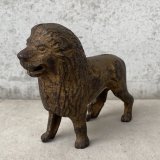 VINTAGE ANTIQUE PIGGY BANK LION ヴィンテージ アンティーク ライオン コインバンク 貯金箱 / コレクタブル オブジェ インテリア 置物 雑貨 小物 動物 アメリカ