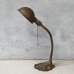 画像4: VINTAGE ANTIQUE DESKLAMP ヴィンテージ アンティーク デスクランプ スタンドライト 卓上ライト 照明 / グースネック アイアン リーフ 店舗什器 アメリカ