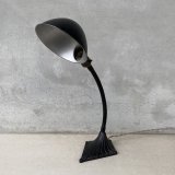 VINTAGE ANTIQUE DESKLAMP ヴィンテージ アンティーク デスクランプ スタンドライト 卓上ライト 照明 / グースネック 黒色 アイアン アメリカ