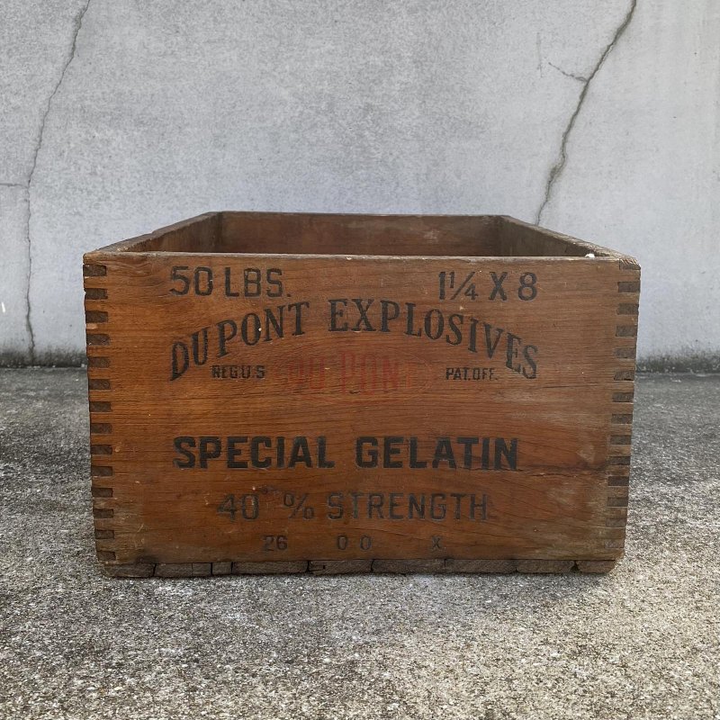 画像2: VINTAGE ANTIQUE WOOD CRATE WOODEN BOX DUPONT ヴィンテージ アンティーク ウッドボックス 木箱 / コレクタブル 収納 ケース ガレージ ガーデニング 店舗什器 アメリカ USA 