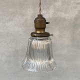 VINTAGE ANTIQUE LAMP ヴィンテージ アンティーク 吊り下げライト / ライト ペンダントライト ガラスシェード  スカート 天井照明 アメリカ