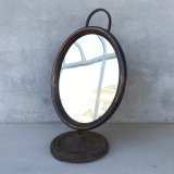 VINTAGE ANTIQUE MIRROR STANDMIRROR JAPANNED ヴィンテージ アンティーク 鏡 スタンドミラー ジャパンド ジャパンカラー / コレクタブル アイアン 鉄 ショップ 店舗什器 アメリカ