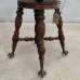 画像8: VINTAGE ANTIQUE PIANO CHAIR STOOL  ヴィンテージ アンティーク ピアノチェア スツール 椅子 / 回転いす ウッド 木製 家具 店舗什器 アメリカ (1)