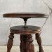 画像7: VINTAGE ANTIQUE PIANO CHAIR STOOL  ヴィンテージ アンティーク ピアノチェア スツール 椅子 / 回転いす ウッド 木製 家具 店舗什器 アメリカ (1)