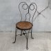 画像1: VINTAGE ANTIQUE ICE CREAM PARLOR CHAIR ヴィンテージ アンティーク アイスクリームパーラーチェア 椅子 / ウッド アイアン 木製 家具 店舗 什器 アメリカ USA (3) (1)