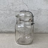 VINTAGE ANTIQUE BALL IDEAL JAR ヴィンテージ アンティーク ボール ジャー ガラス瓶 アメリカ / ワイヤー付き クリアー ディスプレイ ボトル 小物入れ 収納 店舗什器 (1)