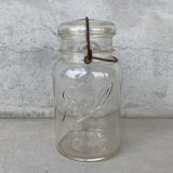 VINTAGE ANTIQUE BALL IDEAL JAR ヴィンテージ アンティーク ボール ジャー ガラス瓶 アメリカ / ワイヤー付き クリアー ディスプレイ ボトル 小物入れ 収納 店舗什器 (6)