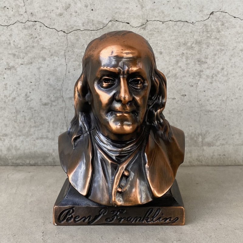 画像2: VINTAGE ANTIQUE BENJAMIN FRANKLIN ヴィンテージ アンティーク ベンジャミンフランクリン オブジェ 貯金箱 ジャパンカラー / コレクタブル ジャパンド ディスプレイ 胸像 置物 アメリカ