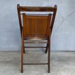 画像2: VINTAGE W.R.CASE & SONS CUTLERY CO. FOLDING CHAIR ヴィンテージ アンティーク フォールディングチェア 折り畳み椅子 アメリカ / インダストリアル ウッド 木製 家具 店舗 什器 (2)