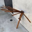 画像1: VINTAGE ANTIQUE DRYING RACK ヴィンテージ アンティーク ドライングラック 洗濯物干し アメリカ / インダストリアル ディスプレイ ウッド フォールディング 店舗什器 USA (1) (1)