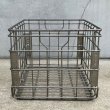 画像4: VINTAGE ANTIQUE  WIRE BASKET ヴィンテージ ワイヤーバスケット メタルボックス  / アメリカ インダストリアル ガレージ アイアン かご 収納 什器 USA (4)