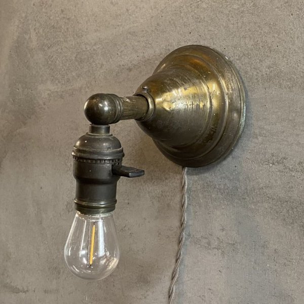 画像1: VINTAGE ANTIQUE LAMP LIGHT WALL LAMP ヴィンテージ アンティーク ライト ウォールランプ 壁付け照明 ブラケットランプ / ランプ 真鍮 店舗什器 アメリカ USA 12 (1)