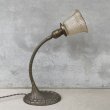 画像3: VINTAGE ANTIQUE DESKLAMP ALADDIN ヴィンテージ アンティーク デスクライト スタンドライト テーブルランプ 卓上ライト 照明 / グースネック ガラスシェード インテリア 店舗什器 アメリカ USA (3)