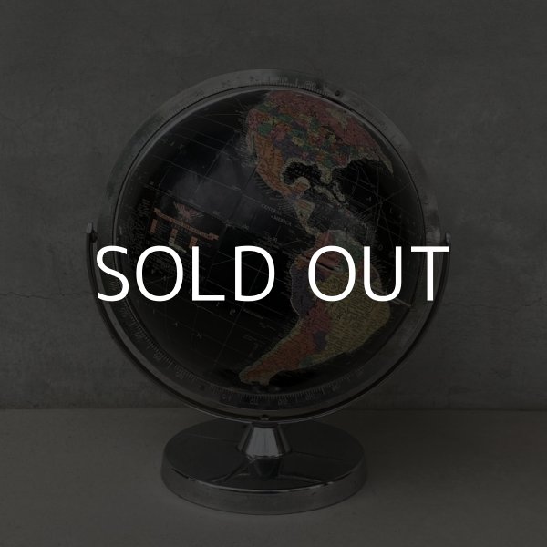 画像1: VINTAGE ANTIQUE REPLOGLE GLOBE BLACK OCEAN ヴィンテージ アンティーク 地球儀 ブラックオーシャン / コレクタブル 地図 インテリア 50' 黒色 店舗什器 アメリカ USA (1)