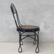 画像4: VINTAGE ANTIQUE KIDS CHAIR ヴィンテージ アンティーク 椅子 アイスクリームチェア パーラーチェア / キッズ 子供用 家具 インテリア アイアン 店舗什器 アメリカ USA (4)