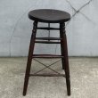 画像4: VINTAGE ANTIQUE STOOL CHAIR ヴィンテージ アンティーク スツール チェア 椅子 / インダストリアル ウッド 木製 家具 店舗 什器 アメリカ (4)