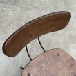 画像9: VINTAGE ANTIQUE TOLEDO CHAIR ヴィンテージ アンティーク トレド ドラフティングチェア 椅子 / インダストリアル ウッド アイアン 家具 木製 鉄 店舗 什器 UHL アメリカ (2) (9)