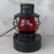 画像3: VINTAGE ANTIQUE HANDLAN ST.LOUIS RAILROAD LANTERN ヴィンテージ アンティーク レイルロード ランタン オイルランプ / キャンプ アウトドア 赤色ホヤ アメリカ USA (2) (3)