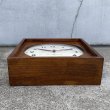 画像3: VINTAGE ANTIQUE WALL CLOCK EDWARDS COMPANY ヴィンテージ アンティーク ウォールクロック 壁掛け時計 /  ウッド 木製 四角形 ブラウン 茶色 店舗什器 アメリカ USA (3)