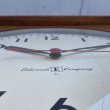 画像7: VINTAGE ANTIQUE WALL CLOCK EDWARDS COMPANY ヴィンテージ アンティーク ウォールクロック 壁掛け時計 /  ウッド 木製 四角形 ブラウン 茶色 店舗什器 アメリカ USA (7)