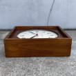 画像6: VINTAGE ANTIQUE WALL CLOCK EDWARDS COMPANY ヴィンテージ アンティーク ウォールクロック 壁掛け時計 /  ウッド 木製 四角形 ブラウン 茶色 店舗什器 アメリカ USA (6)