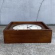 画像5: VINTAGE ANTIQUE WALL CLOCK EDWARDS COMPANY ヴィンテージ アンティーク ウォールクロック 壁掛け時計 /  ウッド 木製 四角形 ブラウン 茶色 店舗什器 アメリカ USA (5)