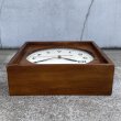 画像4: VINTAGE ANTIQUE WALL CLOCK EDWARDS COMPANY ヴィンテージ アンティーク ウォールクロック 壁掛け時計 /  ウッド 木製 四角形 ブラウン 茶色 店舗什器 アメリカ USA (4)