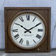 画像1: VINTAGE ANTIQUE WALL CLOCK THE STANDARD ELECTRIC TIME CO. ヴィンテージ アンティーク ウォールクロック 壁掛け時計 / ウッド 木製 正方形 ブラウン 茶色 店舗什器 アメリカ USA (1)